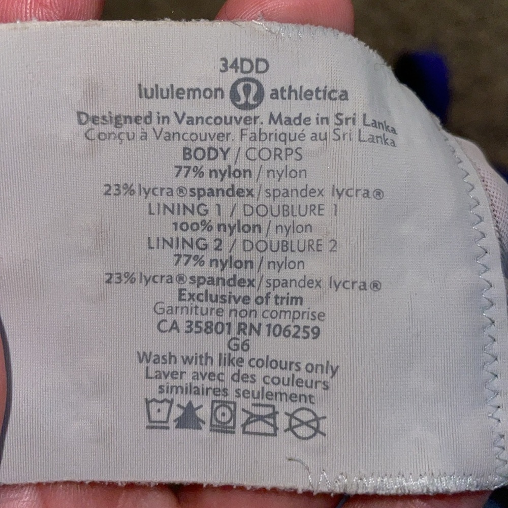 Lululemon Ta Ta Tamer II hot pink purple sports 2 bra lot - Picture 8 of 10